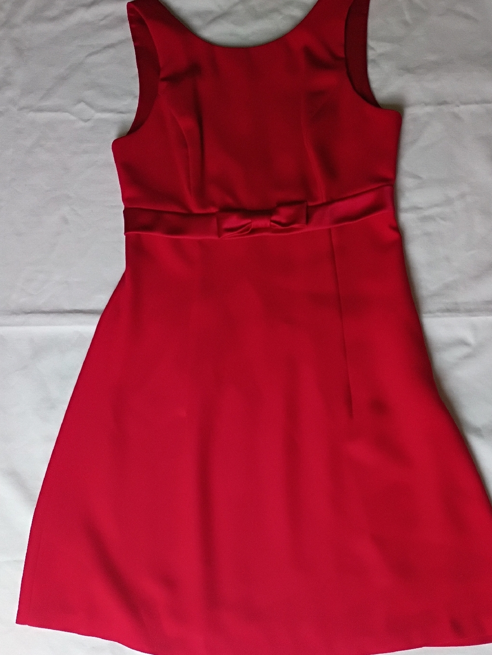 Dave & Johnny Red Sleeveless Mini Dress with Waist Bow Size 7-8.